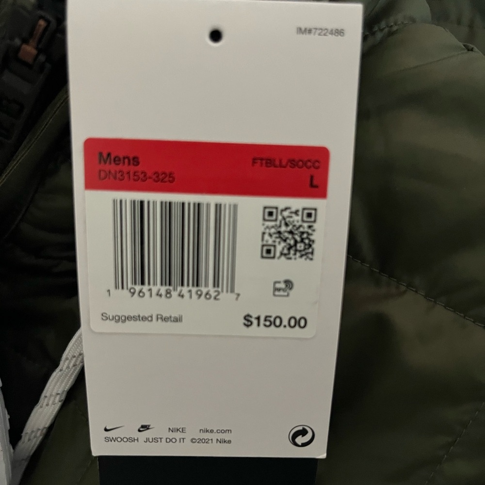 Nike 2022-23 Paris Saint-Germain Fleece Lined Hooded Jacket Size L DN3153-325 - Picture 6 of 6